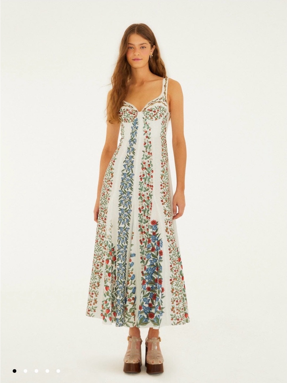 Farm Rio Off-White Fruit Beauty Maxi Dress